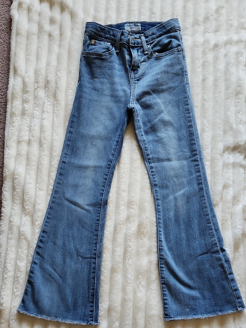Girl's Levi's Mid Blue Flare Jeans